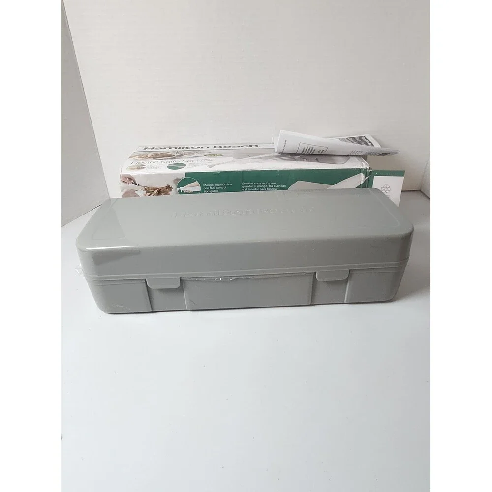 Hamilton Beach Electric Carving Knife And Fork Set With Case White